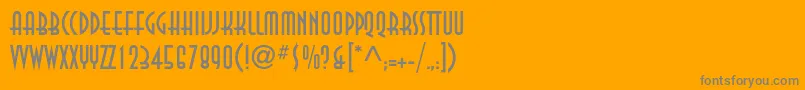 フォントAnnastd – オレンジの背景に灰色の文字