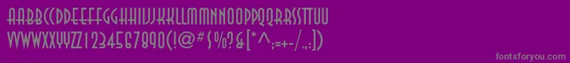 フォントAnnastd – 紫の背景に灰色の文字