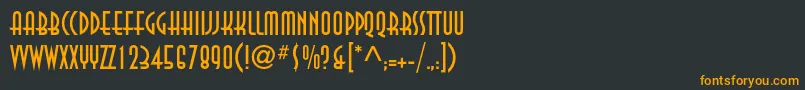 フォントAnnastd – 黒い背景にオレンジの文字