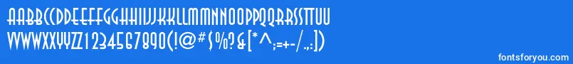 フォントAnnastd – 青い背景に白い文字