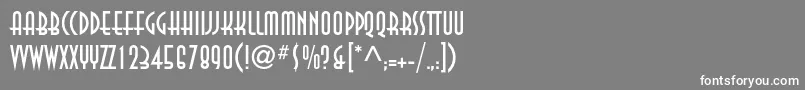 フォントAnnastd – 灰色の背景に白い文字