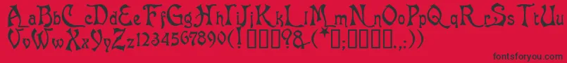 Baphomet Font – Black Fonts on Red Background