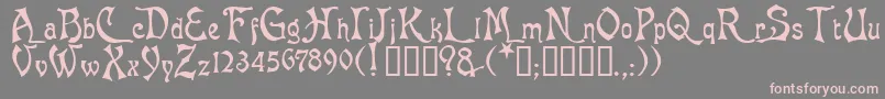 Baphomet Font – Pink Fonts on Gray Background