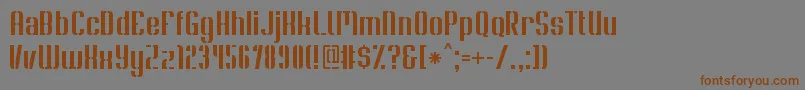 SoupertrouperStencil Font – Brown Fonts on Gray Background