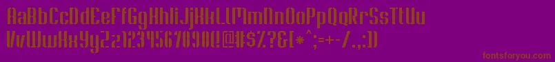 SoupertrouperStencil Font – Brown Fonts on Purple Background