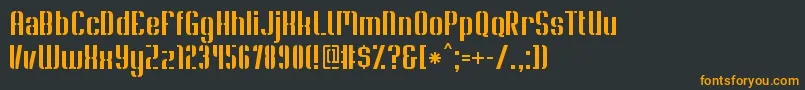 SoupertrouperStencil Font – Orange Fonts on Black Background