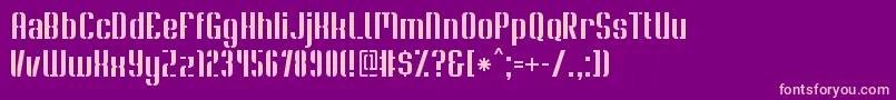 SoupertrouperStencil Font – Pink Fonts on Purple Background