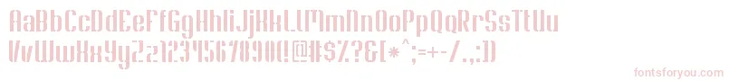 フォントSoupertrouperStencil – 白い背景にピンクのフォント