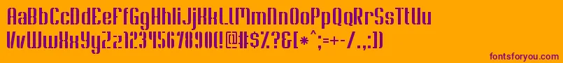 SoupertrouperStencil Font – Purple Fonts on Orange Background