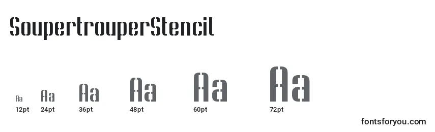 Размеры шрифта SoupertrouperStencil