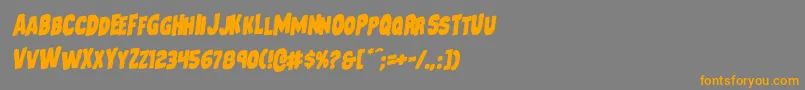 Mysterymobilerotal Font – Orange Fonts on Gray Background