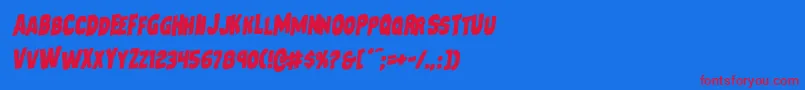 Mysterymobilerotal Font – Red Fonts on Blue Background