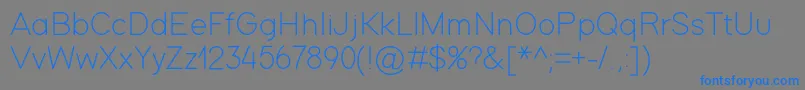 ModernSansLight Font – Blue Fonts on Gray Background