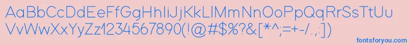 ModernSansLight Font – Blue Fonts on Pink Background