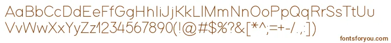 ModernSansLight Font – Brown Fonts on White Background