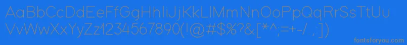 ModernSansLight Font – Gray Fonts on Blue Background