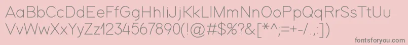 ModernSansLight Font – Gray Fonts on Pink Background