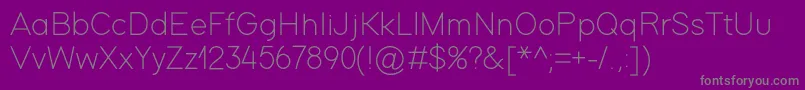 ModernSansLight Font – Gray Fonts on Purple Background