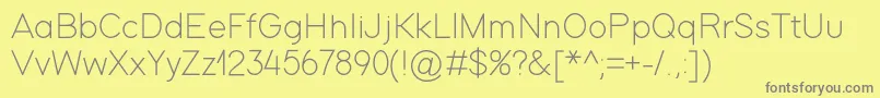ModernSansLight Font – Gray Fonts on Yellow Background
