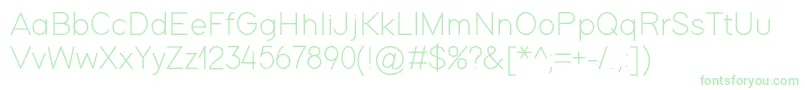 ModernSansLight Font – Green Fonts on White Background
