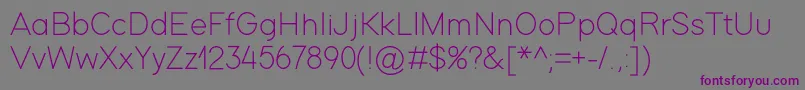 ModernSansLight Font – Purple Fonts on Gray Background
