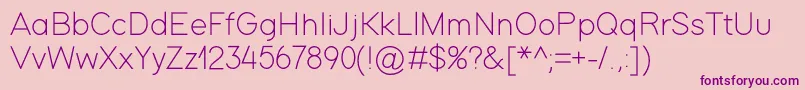 ModernSansLight Font – Purple Fonts on Pink Background