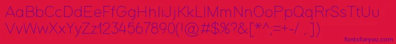 ModernSansLight Font – Purple Fonts on Red Background