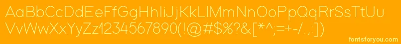 ModernSansLight Font – Yellow Fonts on Orange Background