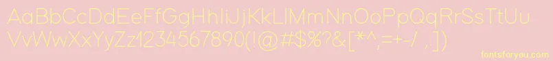 ModernSansLight Font – Yellow Fonts on Pink Background