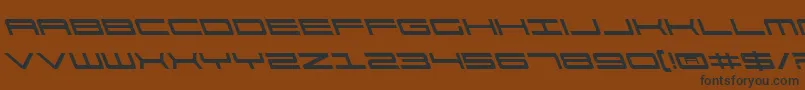 911PorschaLeftalic Font – Black Fonts on Brown Background