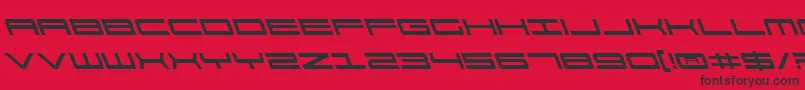 911PorschaLeftalic Font – Black Fonts on Red Background