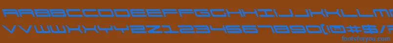 911PorschaLeftalic Font – Blue Fonts on Brown Background