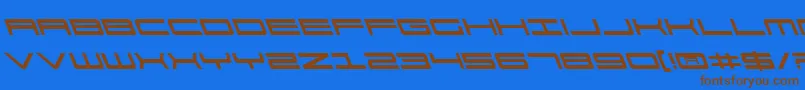 911PorschaLeftalic Font – Brown Fonts on Blue Background