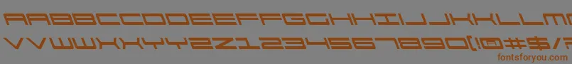 911PorschaLeftalic Font – Brown Fonts on Gray Background