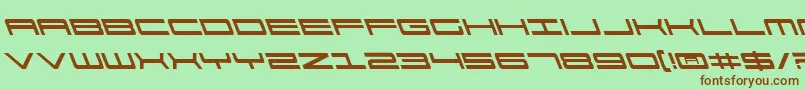 fuente 911PorschaLeftalic – Fuentes Marrones Sobre Fondo Verde