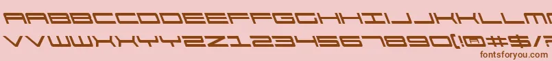 911PorschaLeftalic Font – Brown Fonts on Pink Background