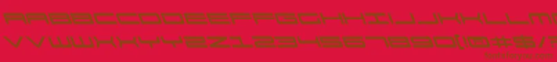 911PorschaLeftalic Font – Brown Fonts on Red Background