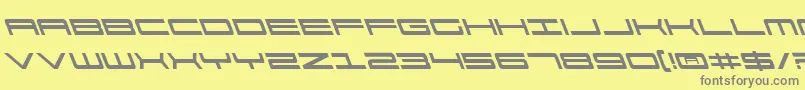 911PorschaLeftalic Font – Gray Fonts on Yellow Background