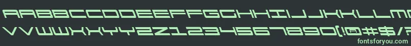 911PorschaLeftalic Font – Green Fonts on Black Background