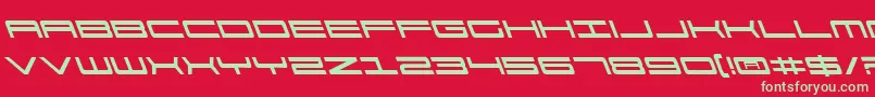911PorschaLeftalic Font – Green Fonts on Red Background