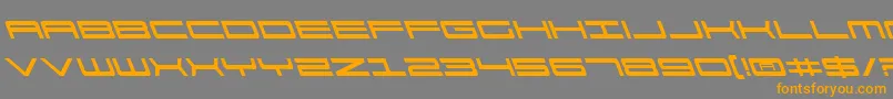 911PorschaLeftalic-fontti – oranssit fontit harmaalla taustalla