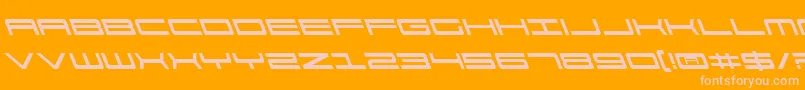 911PorschaLeftalic Font – Pink Fonts on Orange Background