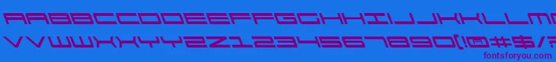 911PorschaLeftalic Font – Purple Fonts on Blue Background