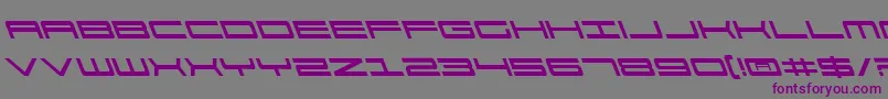 911PorschaLeftalic-Schriftart – Violette Schriften auf grauem Hintergrund