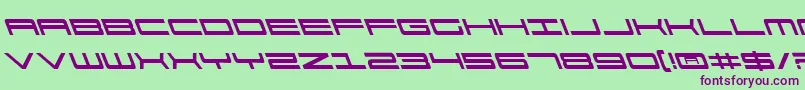 911PorschaLeftalic Font – Purple Fonts on Green Background