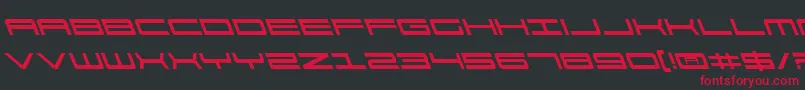 911PorschaLeftalic Font – Red Fonts on Black Background