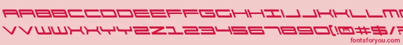 911PorschaLeftalic Font – Red Fonts on Pink Background