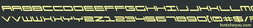 911PorschaLeftalic Font – Yellow Fonts on Black Background