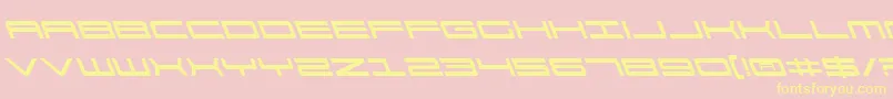 911PorschaLeftalic Font – Yellow Fonts on Pink Background