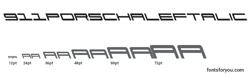 Размеры шрифта 911PorschaLeftalic